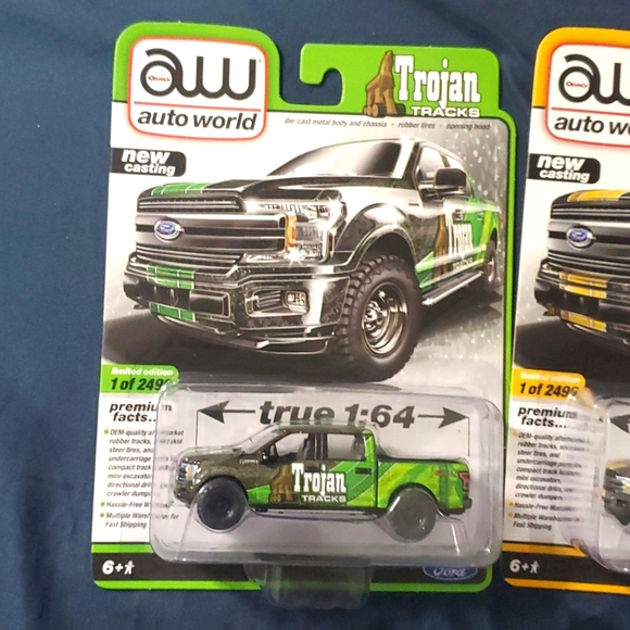 :2 F-150 lariat 1:64 auto world limited edition trojan tracks die-cast trucks - Picture 3 of 12